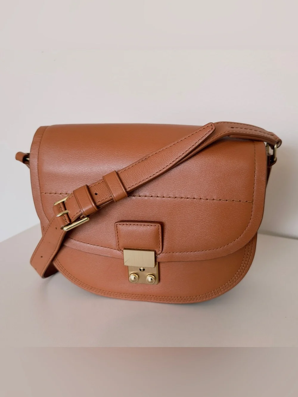 EUC 3.1 Phillip Lim Pashli Saddle Bag in tan leather
